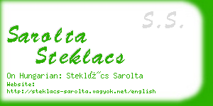 sarolta steklacs business card